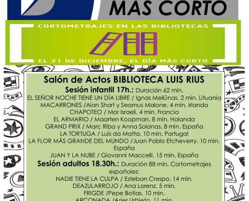 cartel CORTOS 2018 con programa
